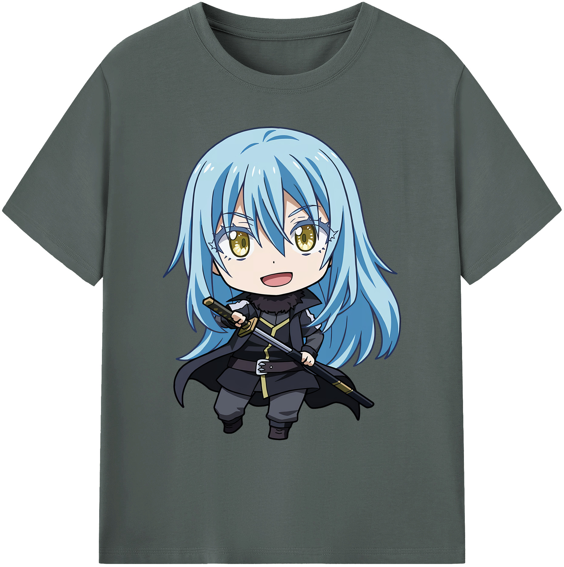 （画像用） 転スラ Regarding Reincarnated to Slime 綿100％ メンズ半袖Tシャツ｜肌触りやわらか＆通気性